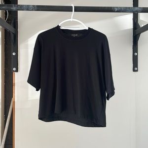 TOPSHOP Men’s black crop top